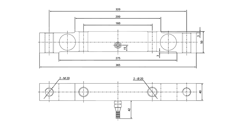 Célula de carga Double Ended Shear Beam Berman BTGE/3t Célula de carga Berman BTGE/3t