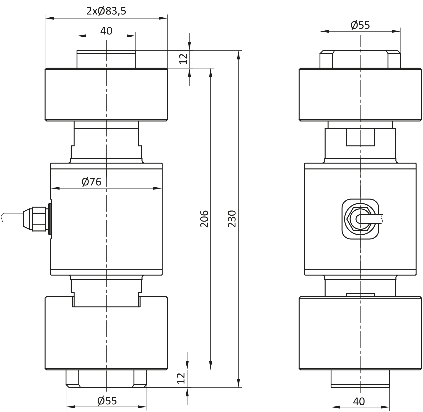 Célula de carga Rocker Column para balança rodoviária BASC2 Celula-de-carga-basc2-rocker-column