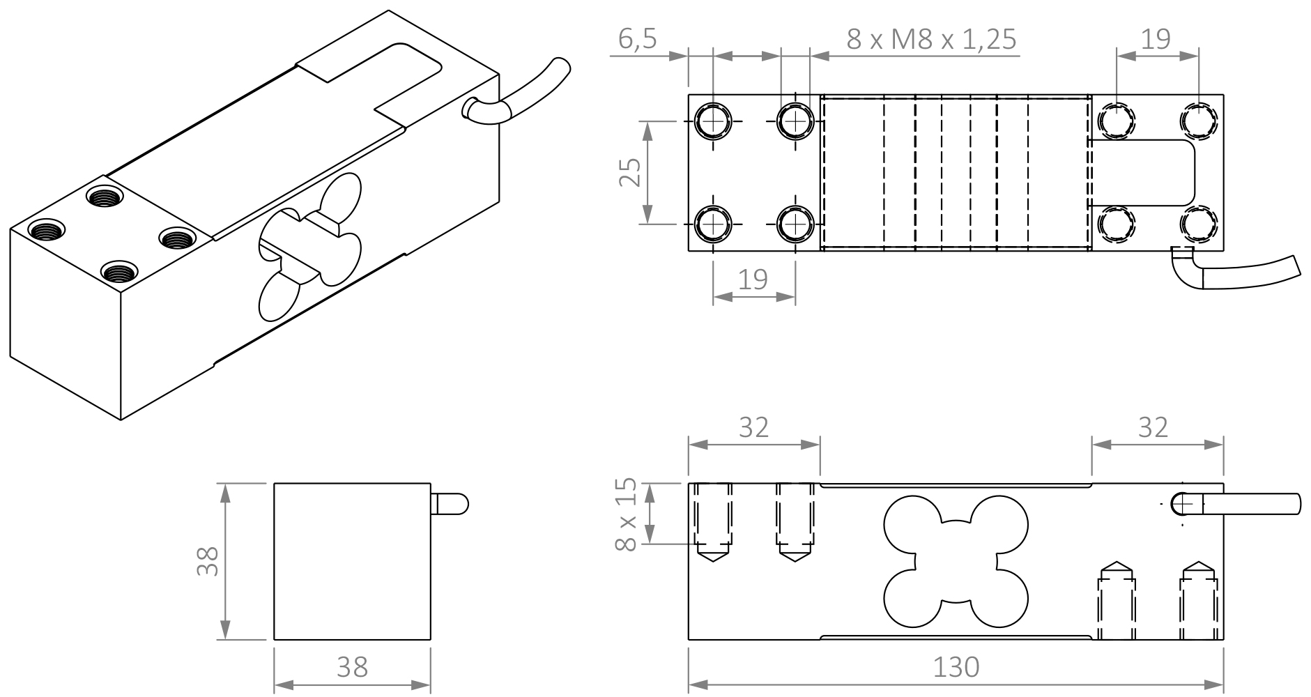 Dimensões 50~200kg