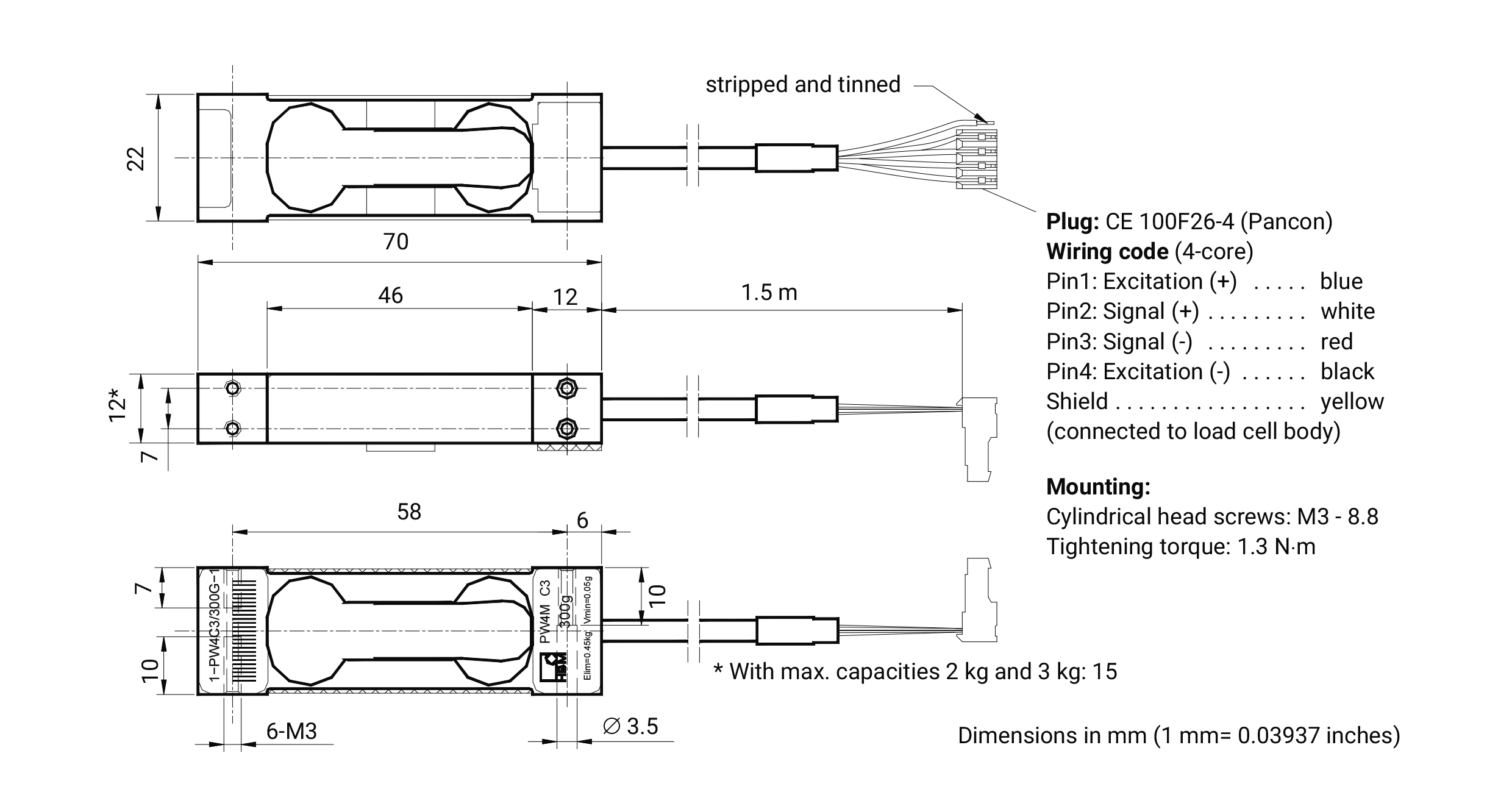 Célula de carga Single Point PW4C3