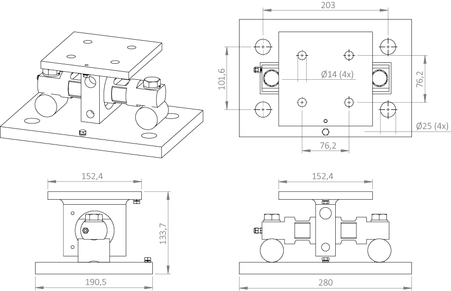 SIP-5103 Suporte de pesagem Berman Load Cells SIP-5103 Suporte de pesagem Berman Load Cells