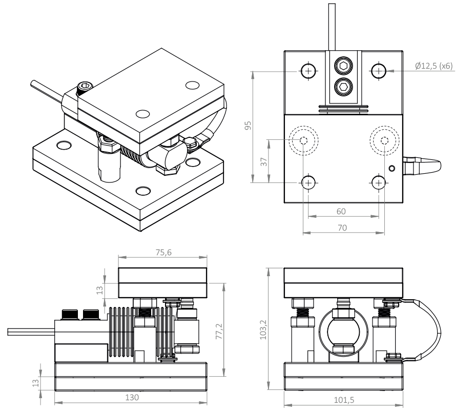 Suporte de Pesagem Weightech SIPX-Z6P Suporte de Pesagem Weightech SIPX-Z6P