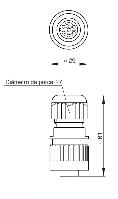 Conector para células de carga CA6 LD/LS Conector para células de carga CA6 LD/LS